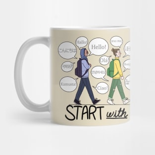 JMS and HMS Start with Hello Tshirt 2021 Mug